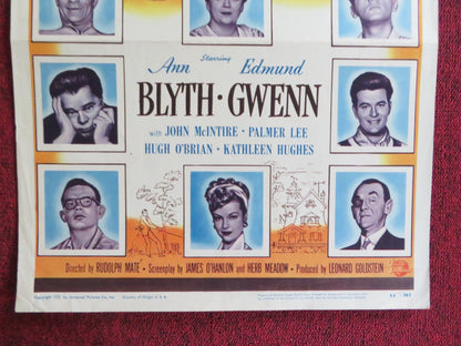 SALLY AND SAINT ANNE US INSERT (14"x 36") POSTER ANN BLYTH EDMUND GWENN 1952 Rendezvous Cinema Movie posters