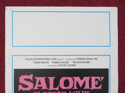 SALOME ITALIAN LOCANDINA POSTER CANNON TOMAS MILIAN 1986 Rendezvous Cinema Movie posters