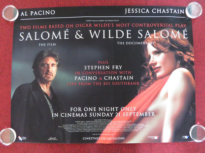 SALOME & WILDE SALOME UK QUAD ROLLED POSTER AL PACINO JESSICA CHASTAIN 2013 Rendezvous Cinema Movie posters