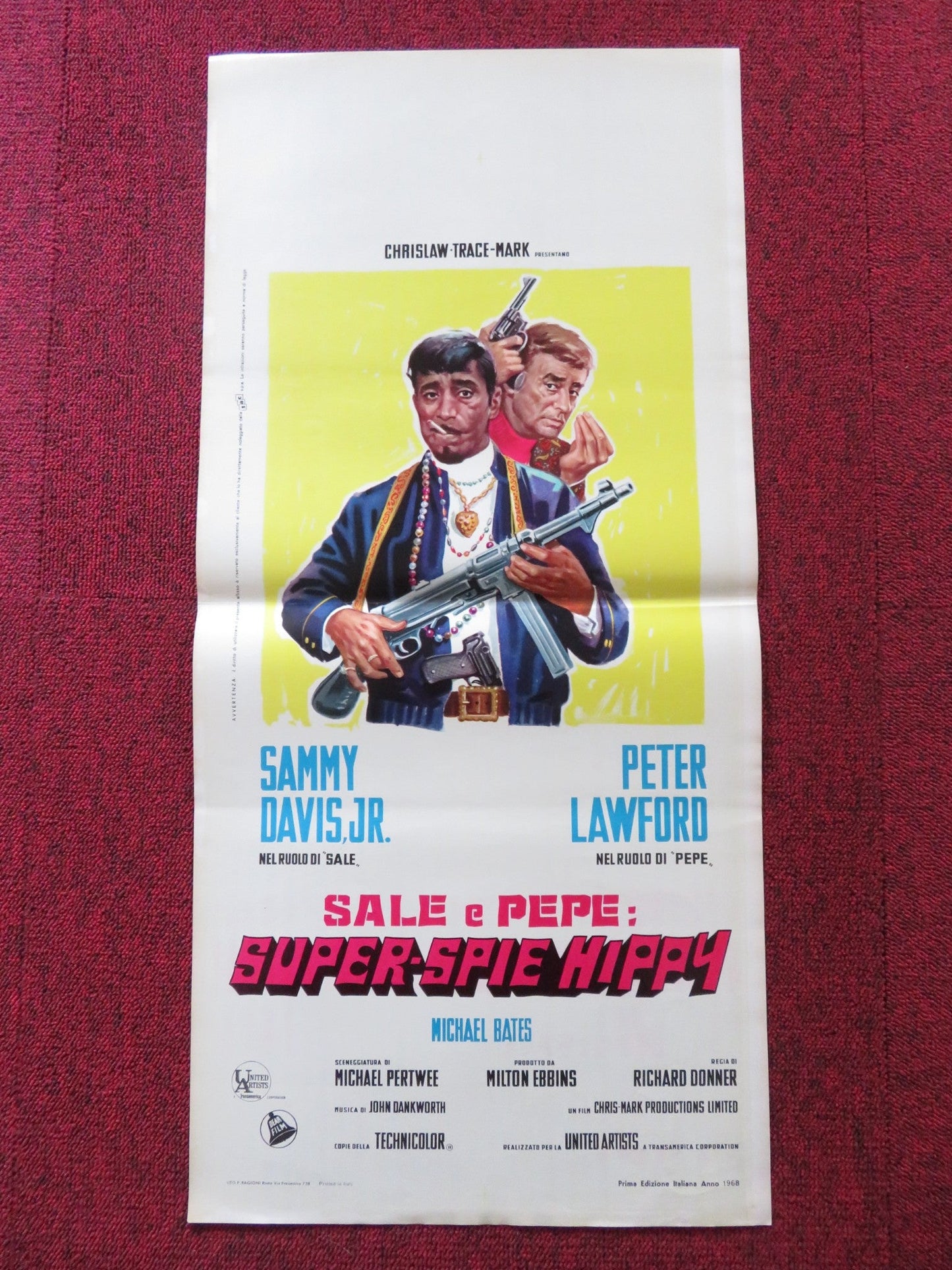 SALT AND PEPPER ITALIAN LOCANDINA POSTER SAMMY DAVIS JR. PATER LAWFORD 1968 Rendezvous Cinema Movie posters