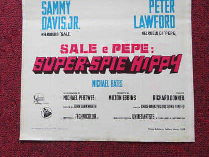 SALT AND PEPPER ITALIAN LOCANDINA POSTER SAMMY DAVIS JR. PATER LAWFORD 1968 Rendezvous Cinema Movie posters