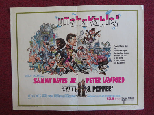 SALT AND PEPPER US HALF SHEET (22"x 28") POSTER SAMMY DAVIS JR. P LAWFORD 1968 Rendezvous Cinema Movie posters