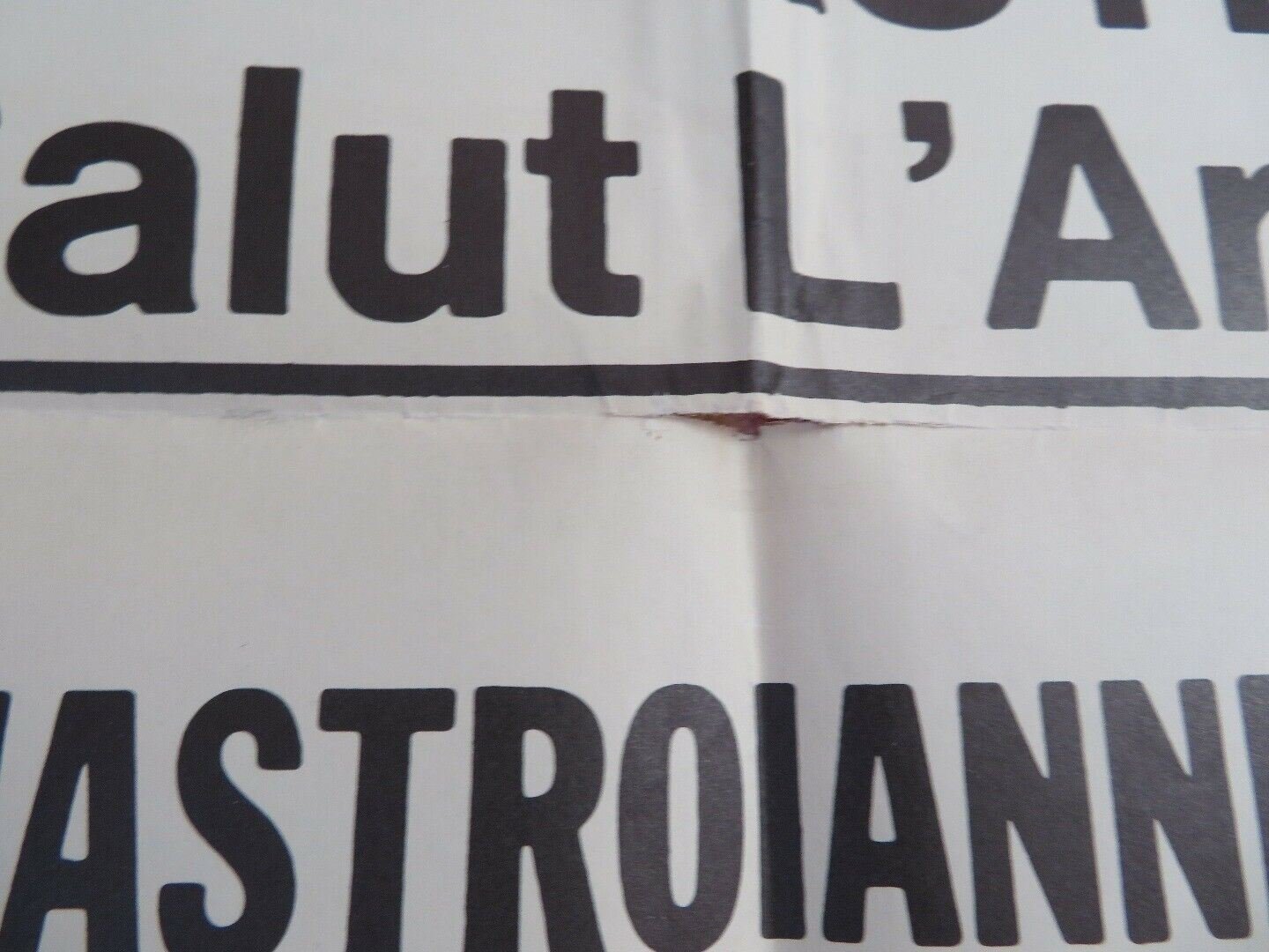 SALUT L'ARTISTE ONE SHEET POSTER FOLDED MARCELLO MASTROIANNI FRACOISE FABIAN Movie posters