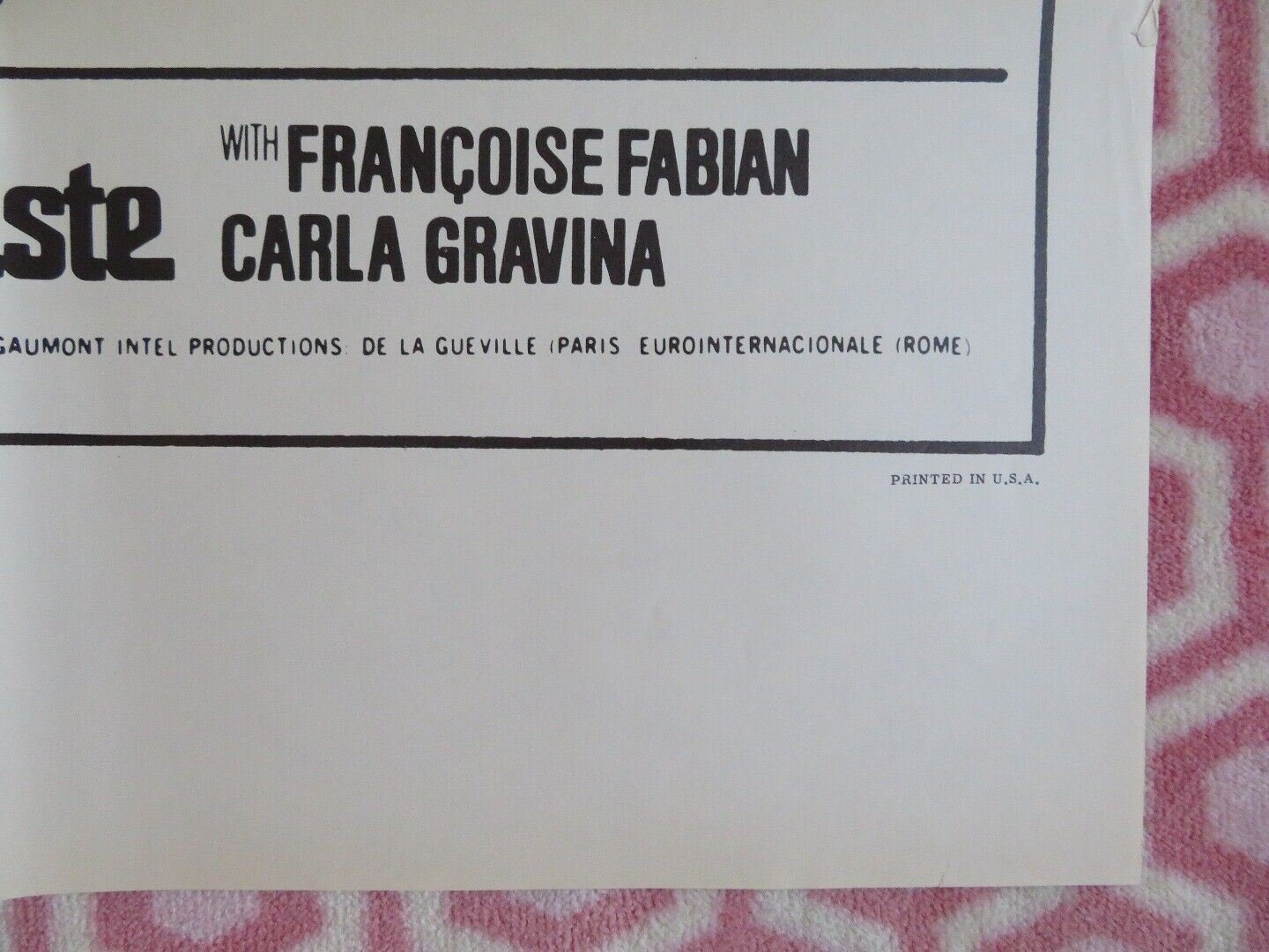 SALUT L'ARTSTE FOLDED US ONE SHEET POSTER MARCELLO MASTROIANNI 1973 Movie posters