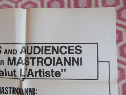 SALUT L'ARTSTE FOLDED US ONE SHEET POSTER MARCELLO MASTROIANNI 1973 Movie posters