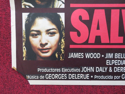 SALVADOR SPANISH ONE SHEET FOLDED POSTER OLIVER STONE JAMES WOODS 1986 - Rendezvous Cinema