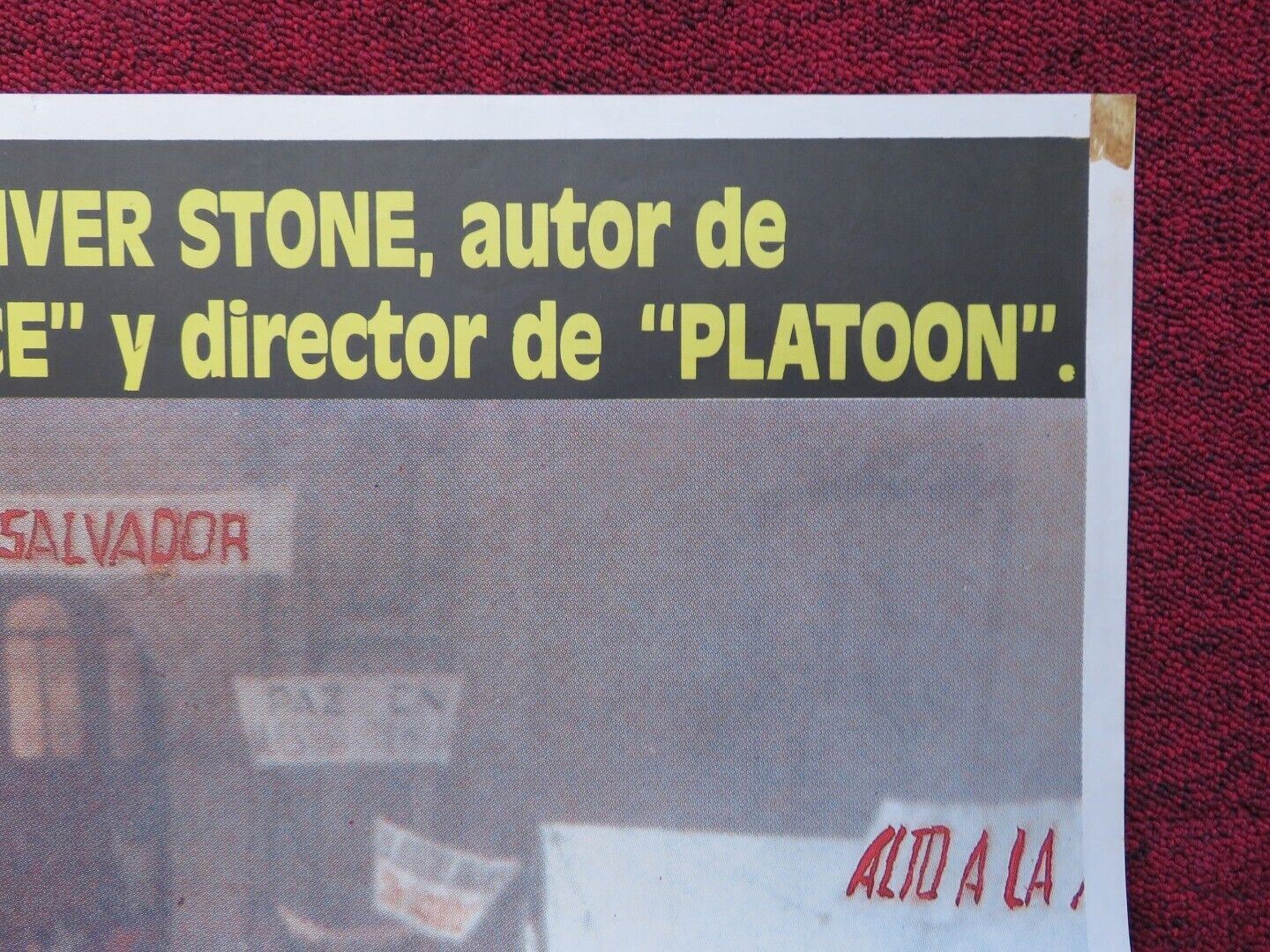 SALVADOR SPANISH ONE SHEET FOLDED POSTER OLIVER STONE JAMES WOODS 1986 - Rendezvous Cinema