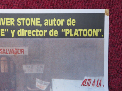 SALVADOR SPANISH ONE SHEET FOLDED POSTER OLIVER STONE JAMES WOODS 1986 - Rendezvous Cinema
