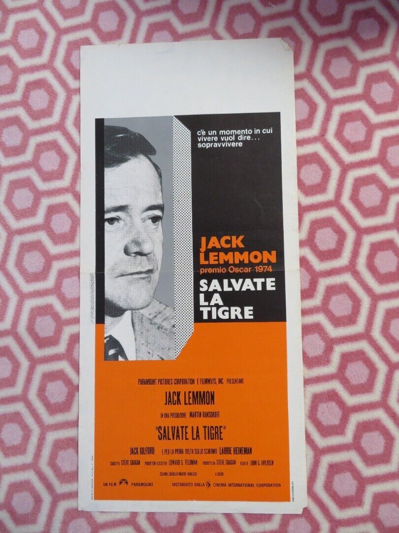 SALVATE LA TIGRE / Save the Tiger ITALIAN LOCANDINA (27.5"x13") POSTER 1974 Movie posters