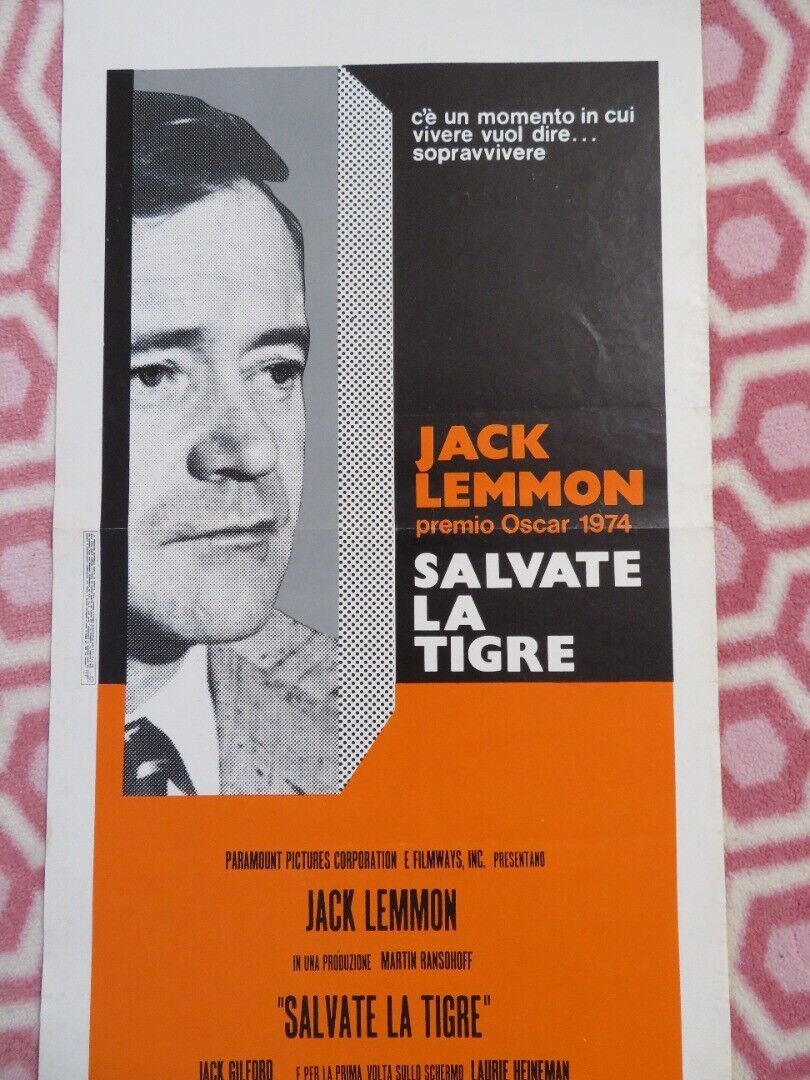 SALVATE LA TIGRE / Save the Tiger ITALIAN LOCANDINA (27.5"x13") POSTER 1974 Movie posters