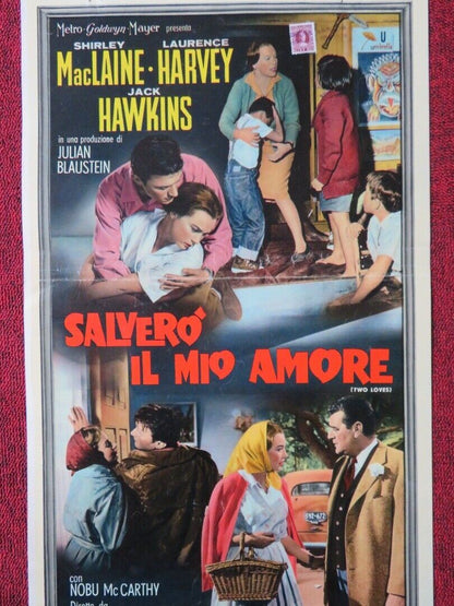 SALVERO IL MIO AMORE/ TWO LOVES ITALIAN LOCANDINA (28"x13") POSTER 1961 Movie posters