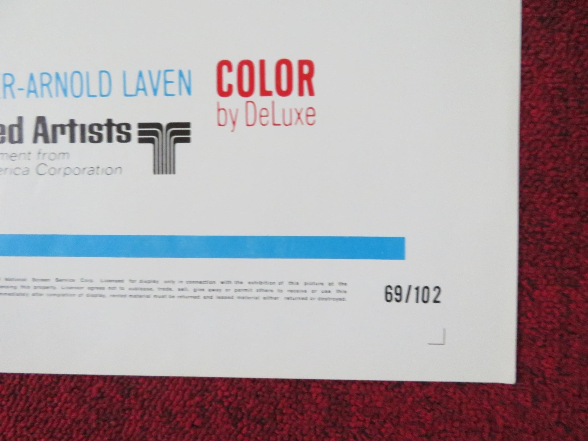 SAM WHISKEY FOLDED US ONE SHEET POSTER BURT REYNOLDS ANGIE DICKINSON 1969 Rendezvous Cinema Movie posters