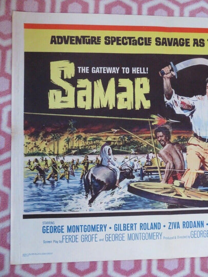 SAMAR US HALF SHEET (22"x 28") POSTER GEORGE MONTGOMERY GILBERT ROLAND 1962 Movie posters