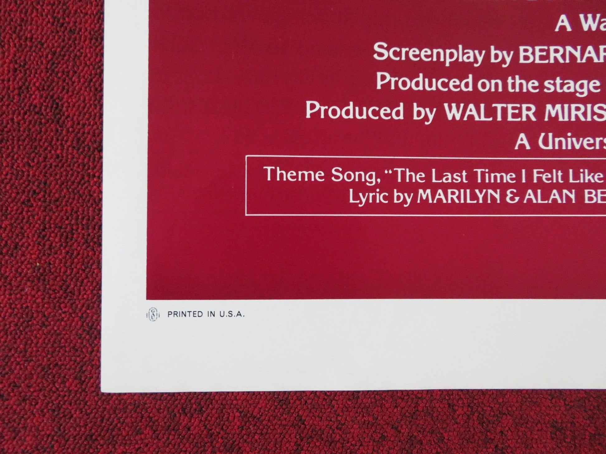 SAME TIME, NEXT YEAR - STYLE B FOLDED US ONE SHEET POSTER ELLEN BURSTYN 1978 Rendezvous Cinema Movie posters