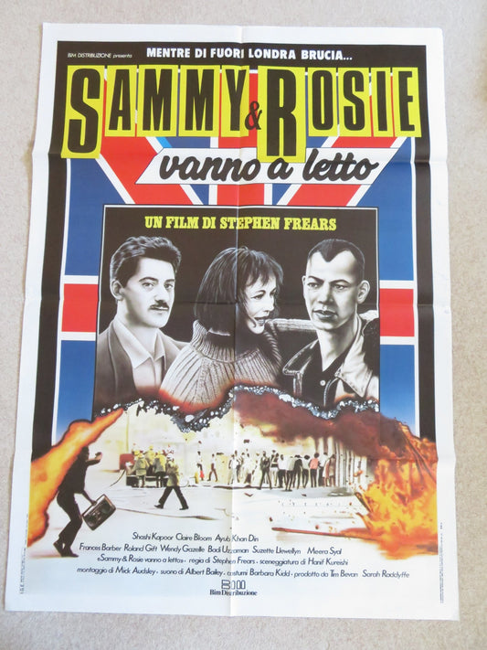 SAMMY AND ROSIE GET LAID ITALIAN 2 FOGLIO POSTER SHASHI KAPOOR F. BARBER 1987 Rendezvous Cinema Movie posters