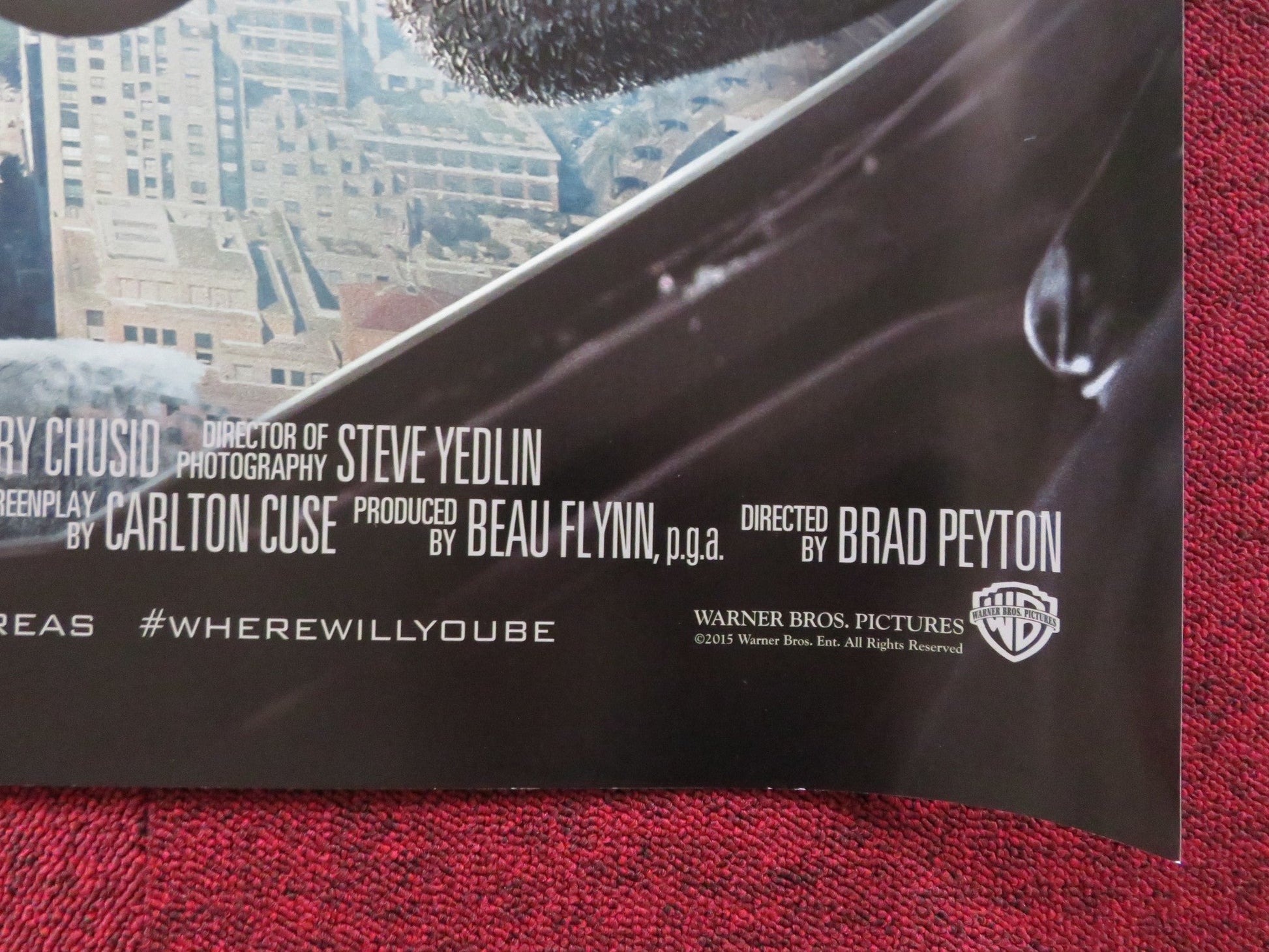 SAN ANDREAS UK QUAD (30"x 40") ROLLED POSTER DWAYNE JOHNSON CARLA GUGINO 2015 Rendezvous Cinema Movie posters