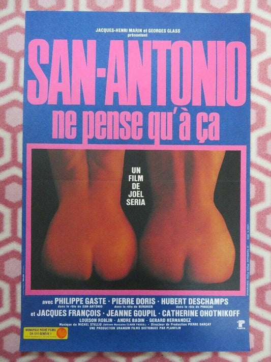 SAN-ANTONIO NE PENSE QU A CA BELGIUM (23"x 15.5") POSTER PHILIPPE GASTE 1981 - Rendezvous Cinema