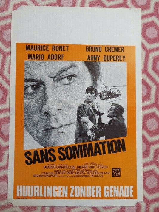 SAN SOMMATION/Without Warning BELGIUM (21.5"x14.5") POSTER MAURICE RONT 1973 Movie posters