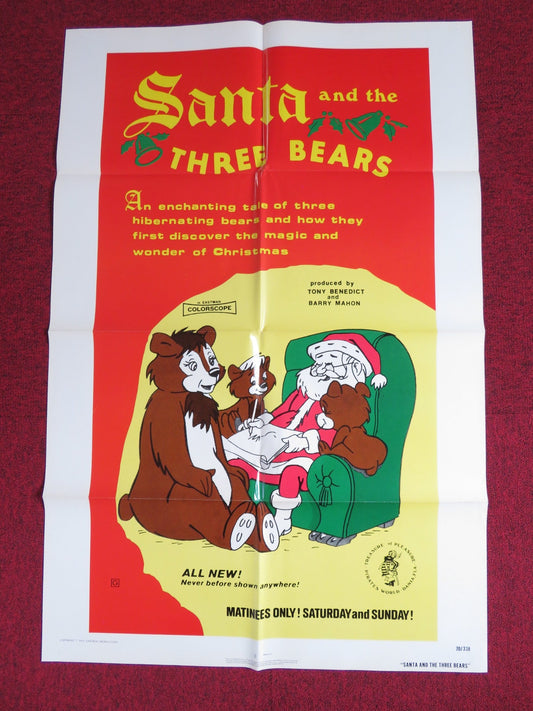 SANTA AND THE THREE BEARS FOLDED US ONE SHEET POSTER HAL SMITH 1970 Rendezvous Cinema Movie posters
