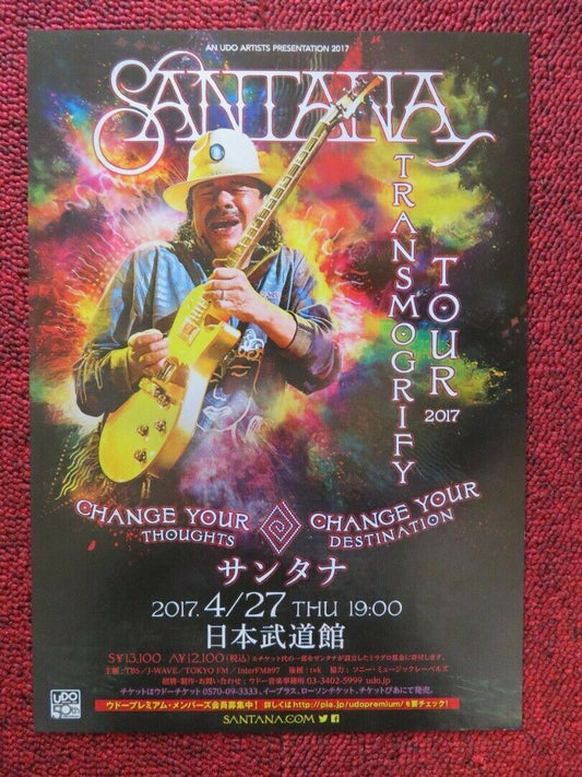 SANTANA - TRANSMOGRIFY TOUR JAPANESE MUSIC TOUR GIG POSTER 2017 Movie posters