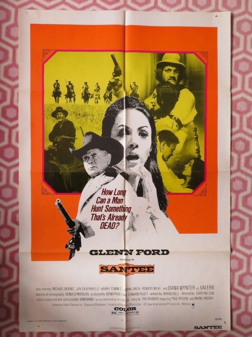 SANTEE US ONE SHEET POSTER GLEN FORD MICHAEL BURNS 1973 Movie posters
