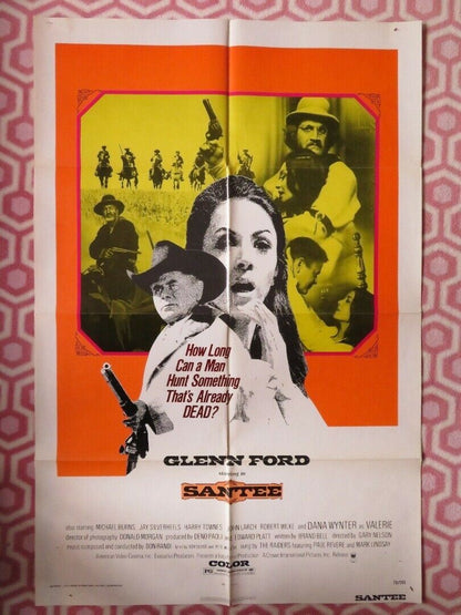 SANTEE US ONE SHEET POSTER GLEN FORD MICHAEL BURNS 1973 Movie posters