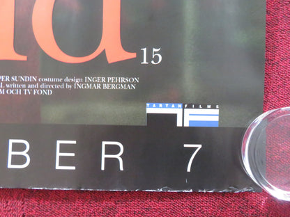 SARABAND UK QUAD ROLLED POSTER LIV ULLMANN ERLAND JOSEPHSON 2003 Rendezvous Cinema Movie posters