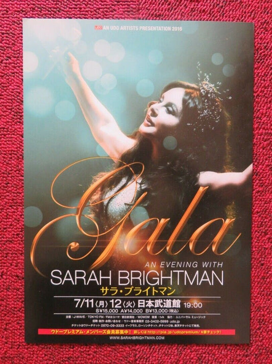 SARAH BRIGHTMAN - GALA, AN EVENING WITH JAPANESE MUSIC TOUR GIG POSTER 2016 - Rendezvous Cinema