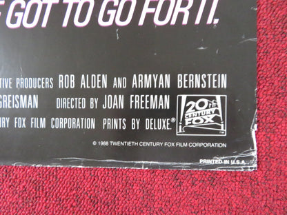 SATISFACTION FOLDED US ONE SHEET POSTER JUSTINE BATEMAN LIAM NEESON 1988 Rendezvous Cinema Movie posters