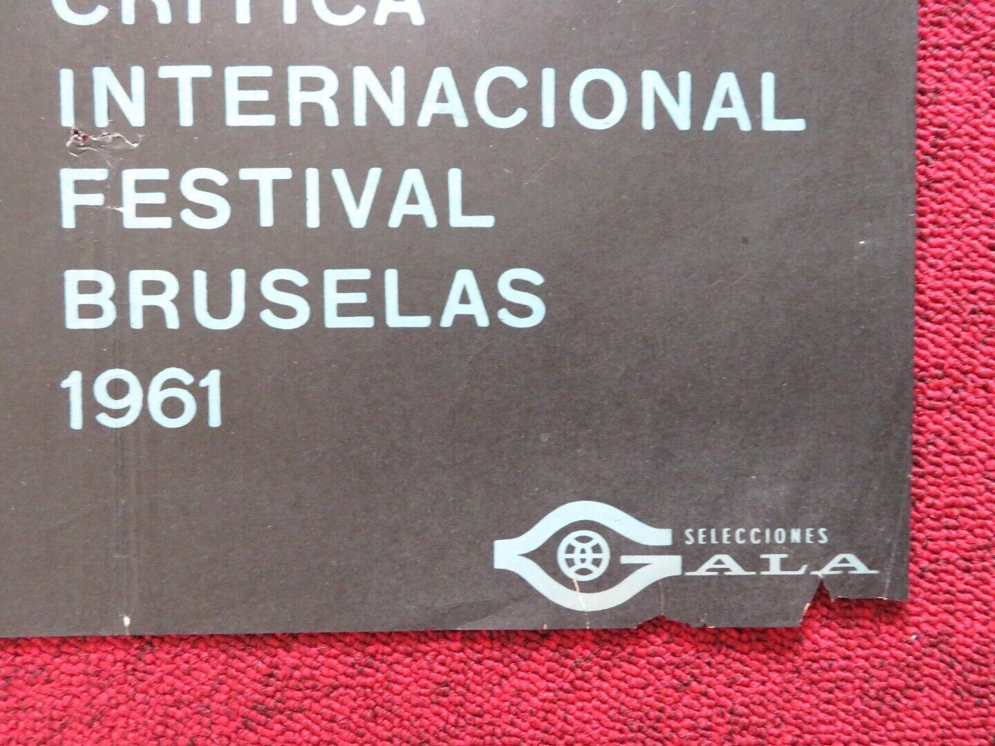 SATURDAY NIGHT FOLDED ARGENTINA POSTER RUTH RADOVAN ZORAN STOL 1957 - Rendezvous Cinema