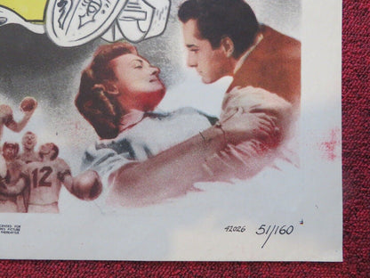 SATURDAY'S HERO FOLDED US ONE SHEET POSTER JOHN DEREK DONNA REED 1951 Movie posters