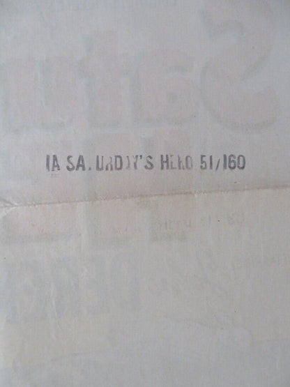 SATURDAY'S HERO FOLDED US ONE SHEET POSTER JOHN DEREK DONNA REED 1951 Movie posters