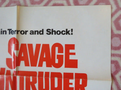 SAVAGE MIRROR /Hollywood Horror House FOLDED US ONE SHEET POSTER M HOPKINS 1970 Movie posters