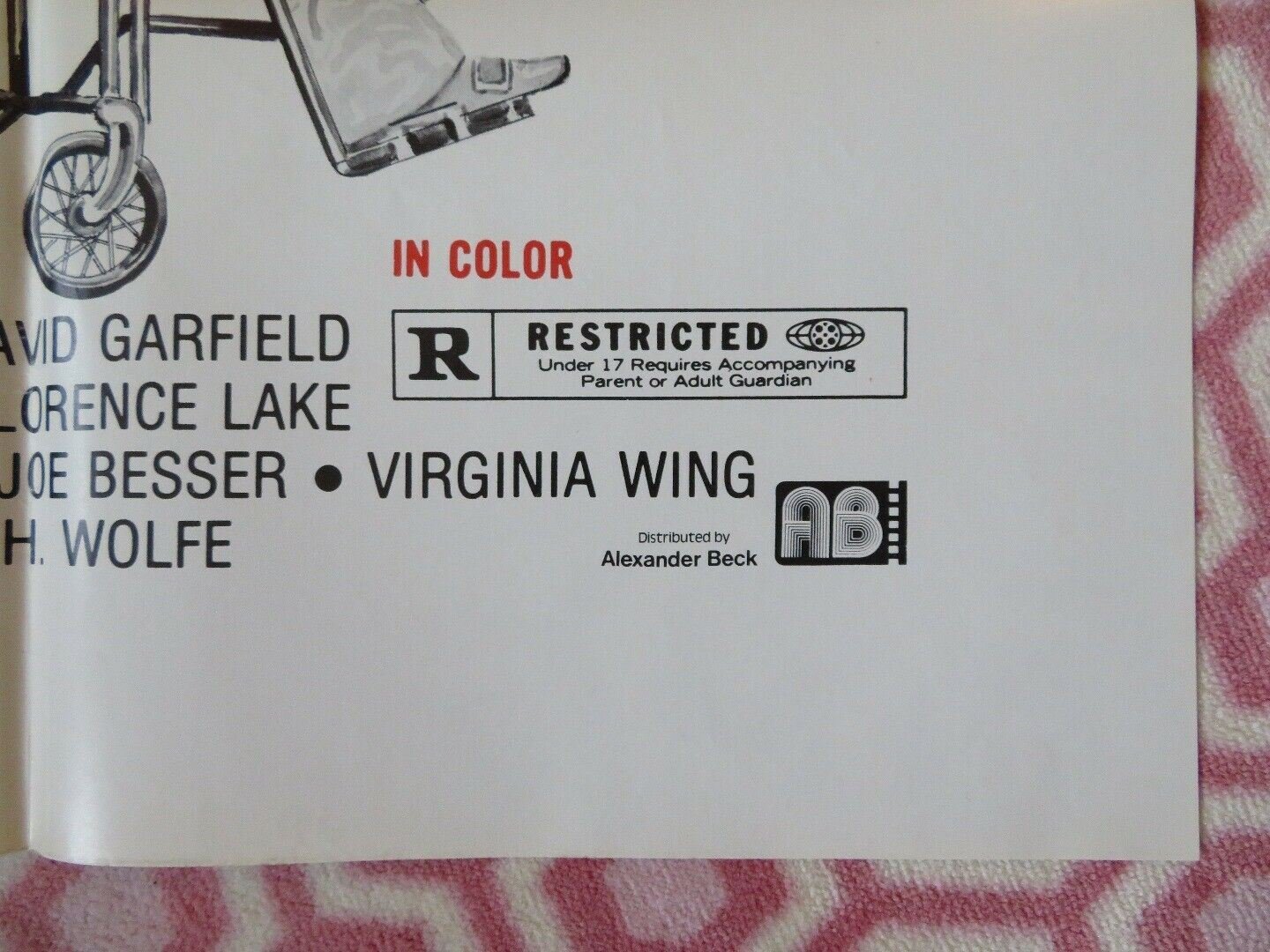 SAVAGE MIRROR /Hollywood Horror House FOLDED US ONE SHEET POSTER M HOPKINS 1970 Movie posters