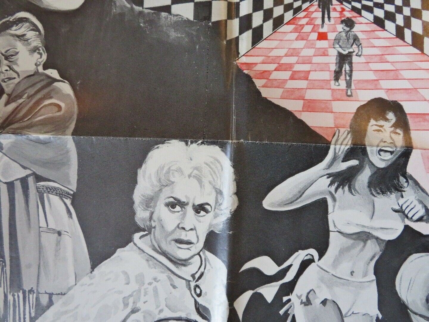 SAVAGE MIRROR /Hollywood Horror House FOLDED US ONE SHEET POSTER M HOPKINS 1970 Movie posters