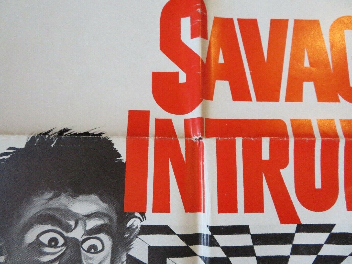 SAVAGE MIRROR /Hollywood Horror House FOLDED US ONE SHEET POSTER M HOPKINS 1970 Movie posters