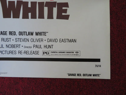 SAVAGE RED, OUTLAW WHITE FOLDED US ONE SHEET POSTER ROBERT PADILLA 1975 Rendezvous Cinema Movie posters