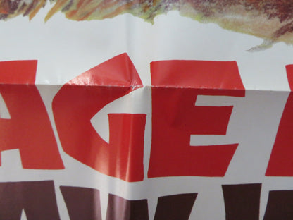 SAVAGE RED, OUTLAW WHITE FOLDED US ONE SHEET POSTER ROBERT PADILLA 1975 Rendezvous Cinema Movie posters