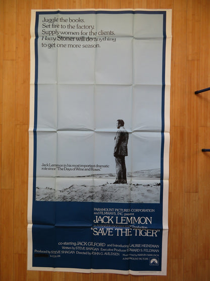 SAVE THE TIGER US 3 SHEET POSTER JACK LEMMON JACK GILFORD 1973 Rendezvous Cinema Movie posters