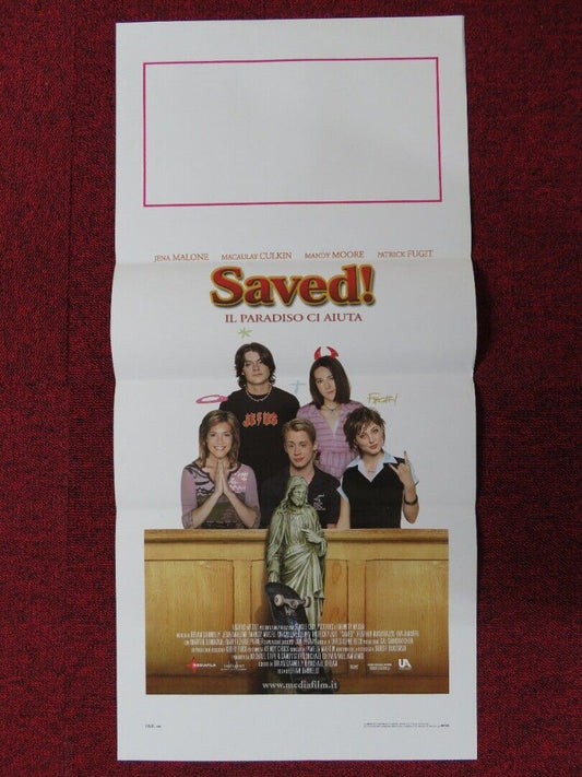 SAVED ITALIAN LOCANDINA (27.5"x13") POSTER MACAULAY CULKIN MANDY MOORE 2004 Movie posters