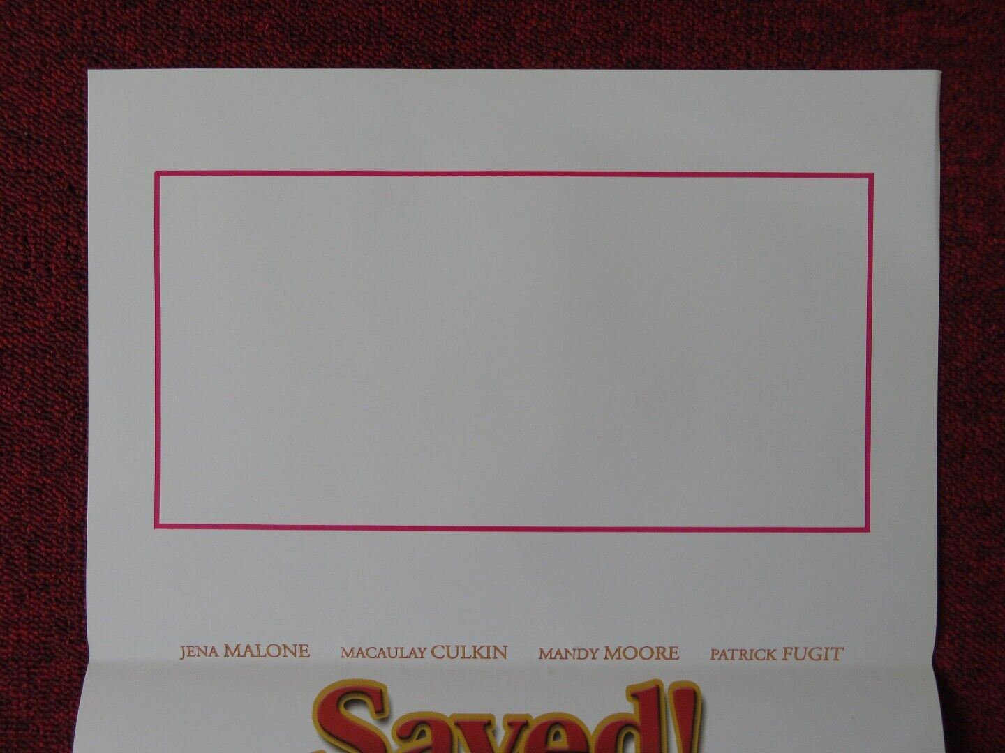 SAVED ITALIAN LOCANDINA (27.5"x13") POSTER MACAULAY CULKIN MANDY MOORE 2004 Movie posters