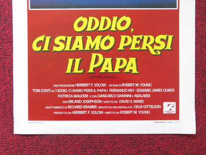 SAVING GRACE ITALIAN LOCANDINA POSTER TOM CONTI GIANCARLO GIANNINI 1986 Rendezvous Cinema Movie posters