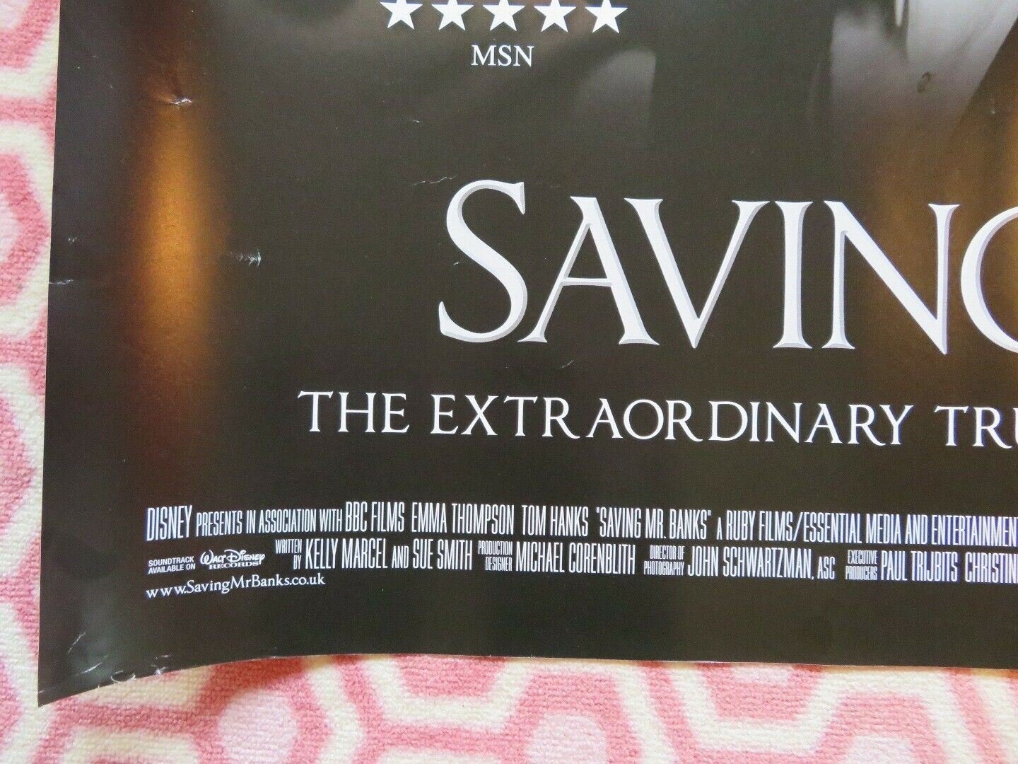 SAVING MR. BANKS QUAD (30"x 40") ROLLED POSTER TOM HANKS EMMA THOMPSON DISNEY Movie posters