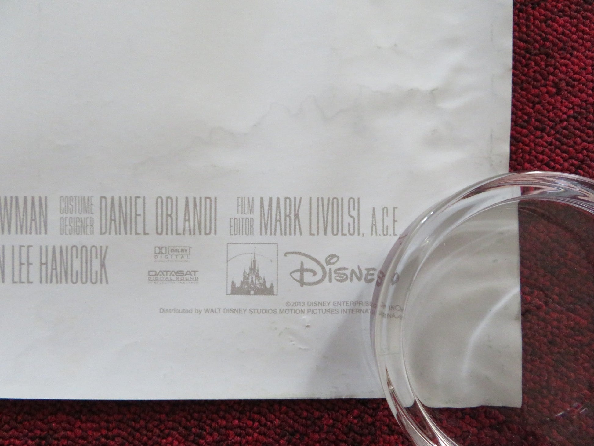 SAVING MR. BANKS UK QUAD ROLLED POSTER EMMA THOMPSON TOM HANKS 2013 Rendezvous Cinema Movie posters