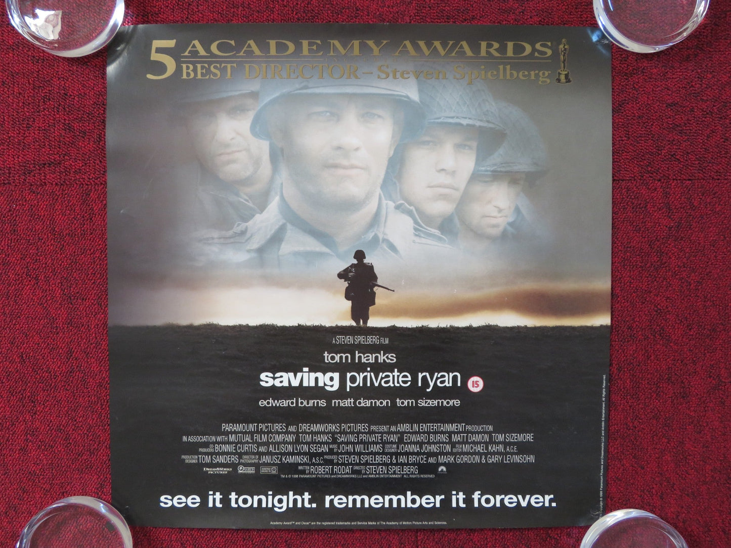 SAVING PRIVATE RYAN VHS VIDEO POSTER SPIELBERG TOM HANKS MATT DAMON 1998 Rendezvous Cinema Movie posters