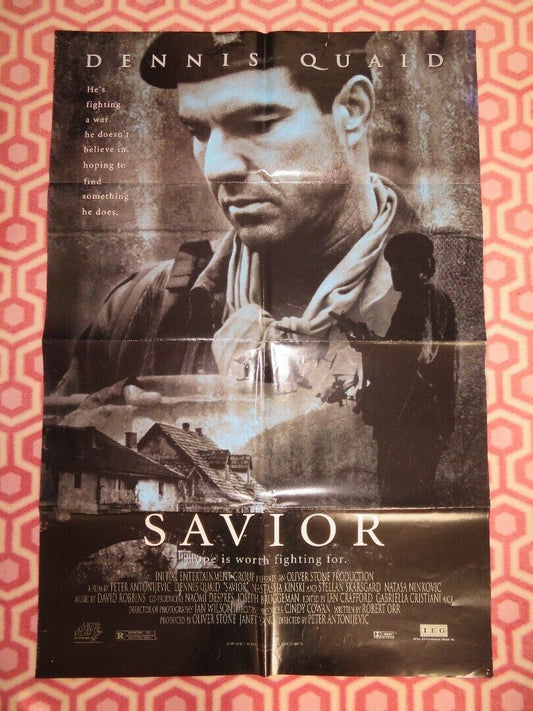 SAVIOR FOLDED US ONE SHEET POSTER DENNIS QUIAD 1997 Movie posters