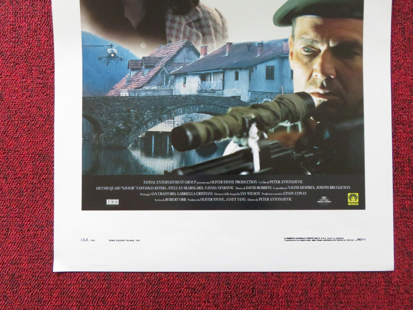 SAVIOR ITALIAN LOCANDINA POSTER DENNIS QUAID NASTASSJA KINSKI 1998 Rendezvous Cinema Movie posters