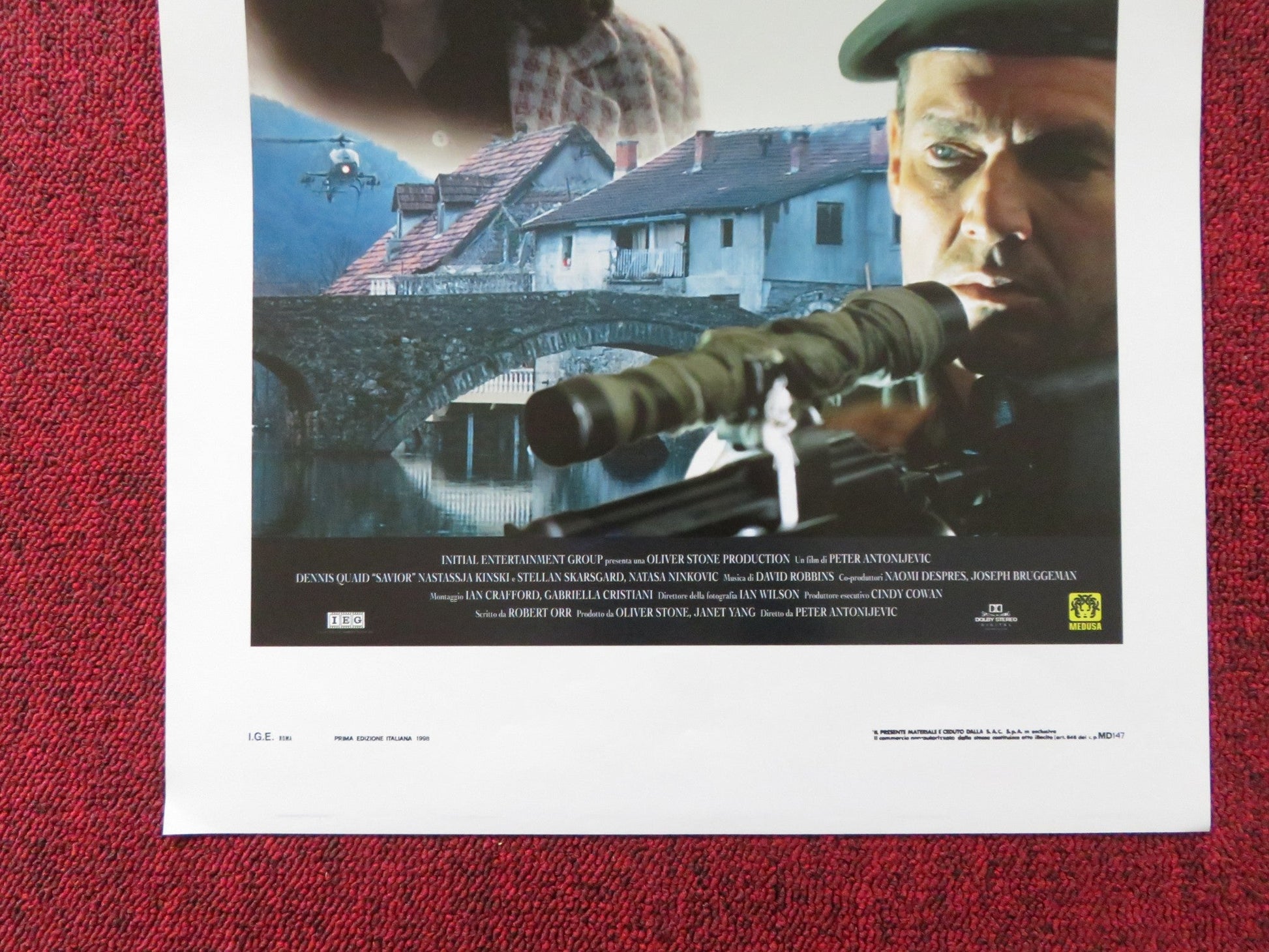 SAVIOR ITALIAN LOCANDINA POSTER DENNIS QUAID NASTASSJA KINSKI 1998 Rendezvous Cinema Movie posters