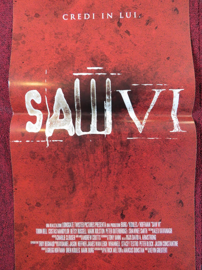 SAW VI ITALIAN LOCANDINA POSTER TOBIN BELL COSTAS MANDYLOR 2009 Rendezvous Cinema Movie posters