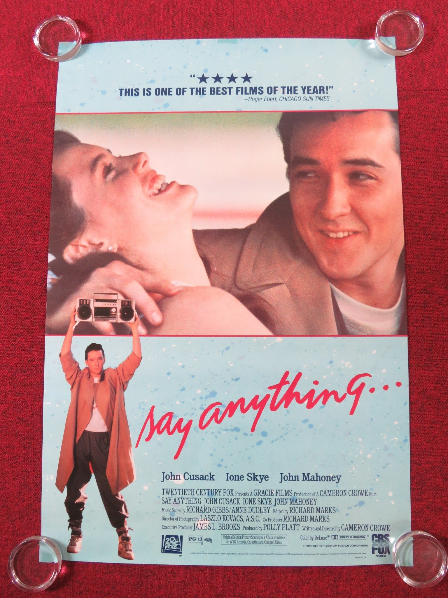 SAY ANYTHING US VHS POSTER JOHN CUSACK IONE SKYE 1989 Rendezvous Cinema Movie posters